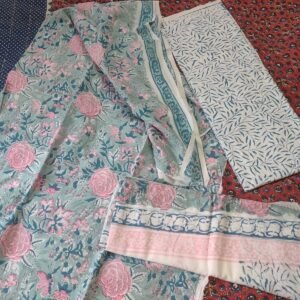 Cotton Kurti Set - Unstitched